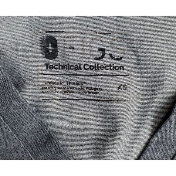 Figs Technical Collection Casma Three-Pocket Scrub Top Extra Small Grey Medical - Picture 7 of 10
